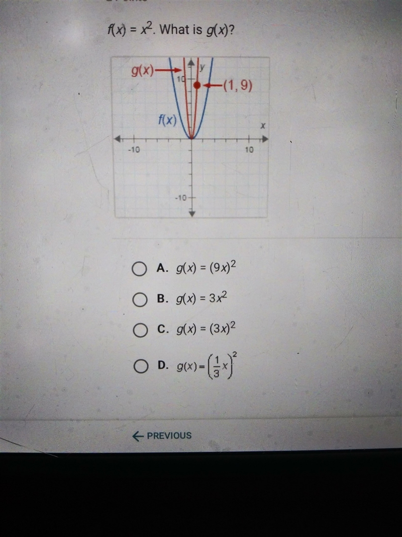 F(x)= x^2 what is g(x)?-example-1