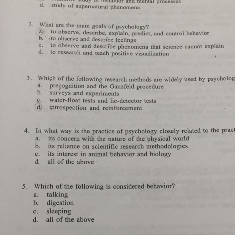 Which Of The Following Research Methods Are Widely Used By Psychologists?-example-1