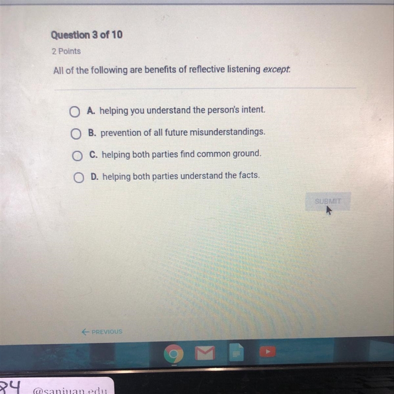 All of the following are benefits of reflective listening except:-example-1