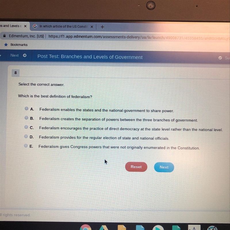 Which is the best definition of federalism-example-1