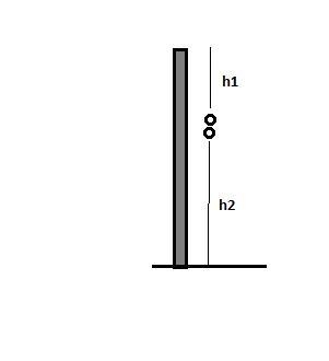 A basketball is dropped from the edge of a cliff at the same time that second basketball-example-1