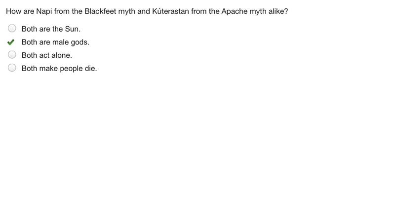 How are napi from the Blackfeet myth and kúterastan from the Apache myth alike. A-example-1