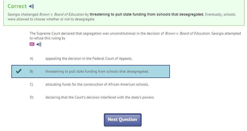 The Supreme Court declared that segregation was unconstitutional in the decision of-example-1