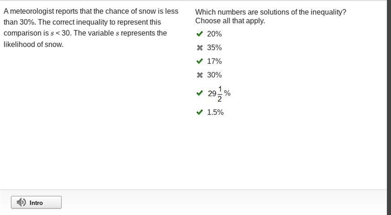 There is an 80 percent chance of snow. If it snows there is a 10 percent chance of-example-1