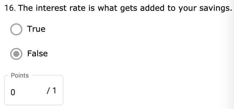 True or false if the rate of inflation is higher than your interest rate on your savings-example-1