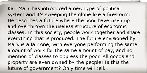 What type of political system is being described by the text above? capitalist communist-example-1