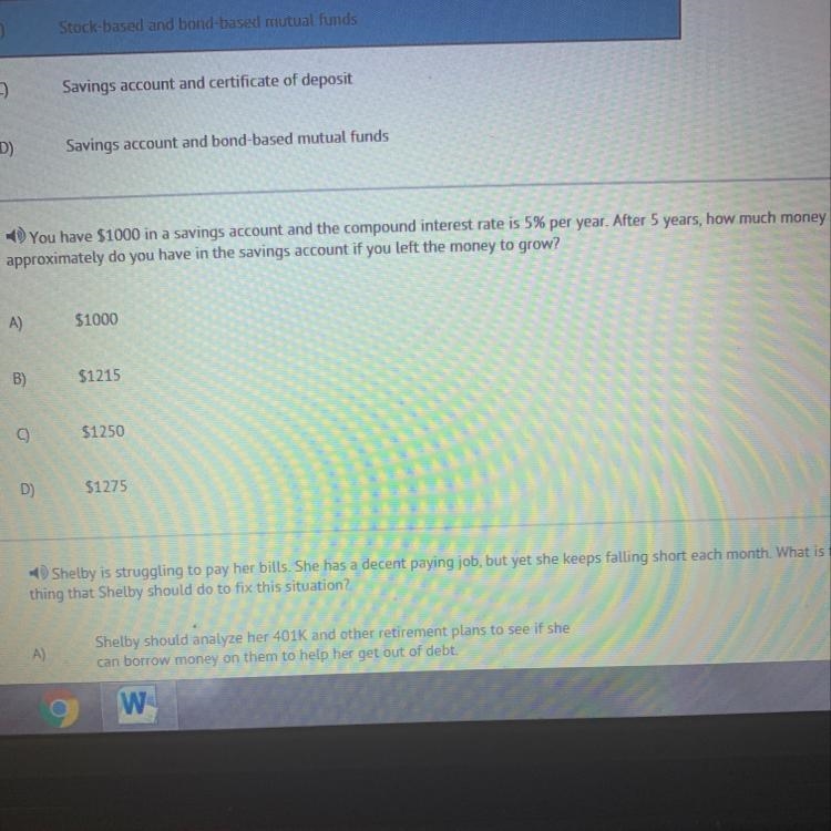 You have $1000.... Can anyone help with the question above?-example-1