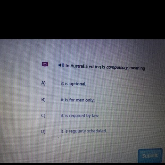 In Australia voting is compulsory meaning-example-1