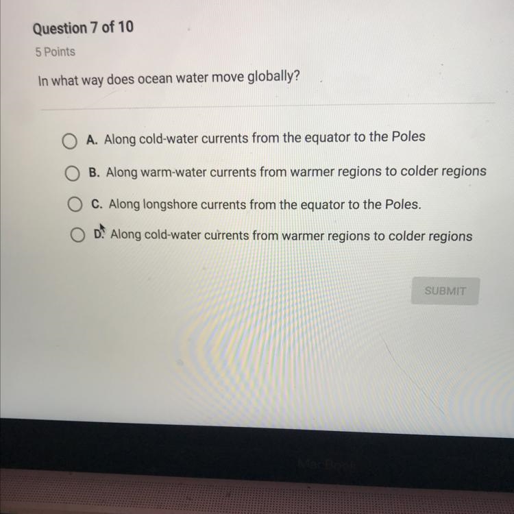 In what way does ocean water move globally?-example-1