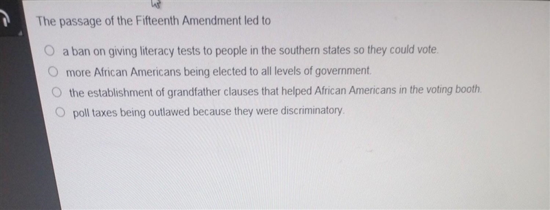 The passage of the fifteenth amendment led to​-example-1