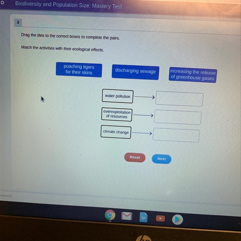 Drag the tiles to the correct boxes to complete the pairs Match the activities with-example-1