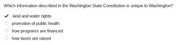 Which information described in the Washington State Constitution is unique to Washington-example-1