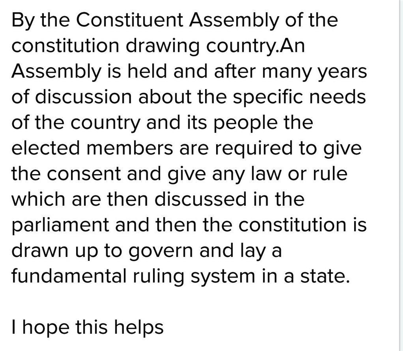 How are constitutions drawn up-example-1