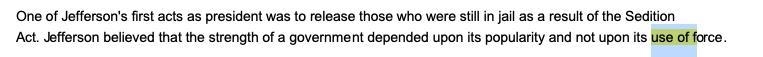 During Jefferson's administration, which of the following represented his tenure? A-example-1