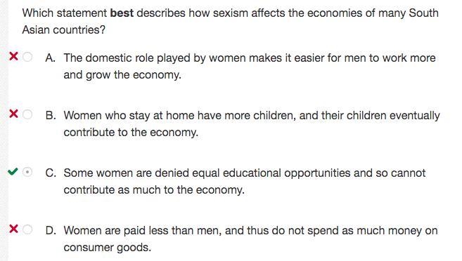 Which statement Best described how sexism affects the economics of mat South asian-example-1