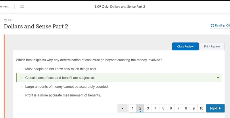 Which of the following best explains why any determination of cost must go beyond-example-1