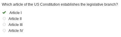 ______________________________ of the Constitution created the Legislative Branch-example-1