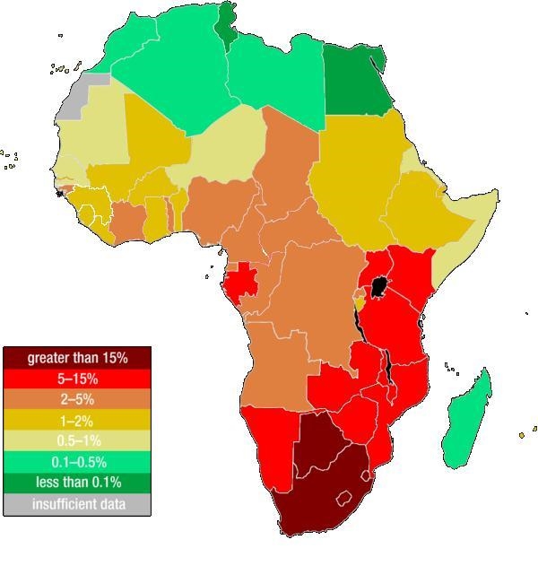 Which region of Africa is hiv most prevalent-example-1