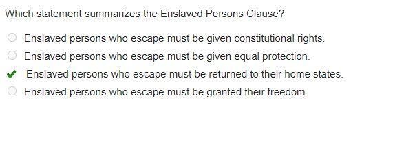 Which statement summarizes the enslaved persons clause?-example-1