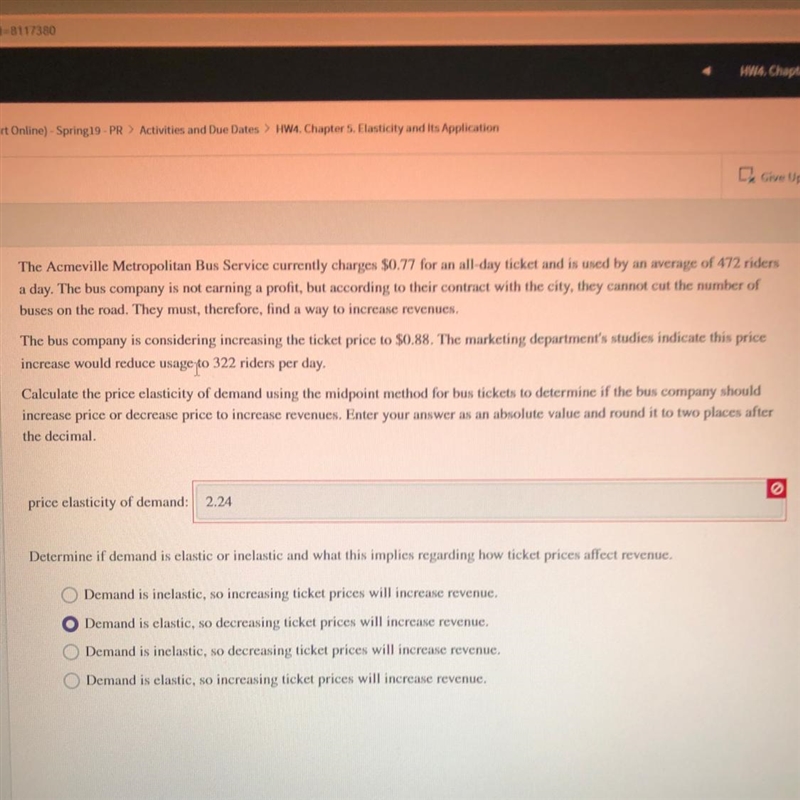 Price elasticity of demand-example-1