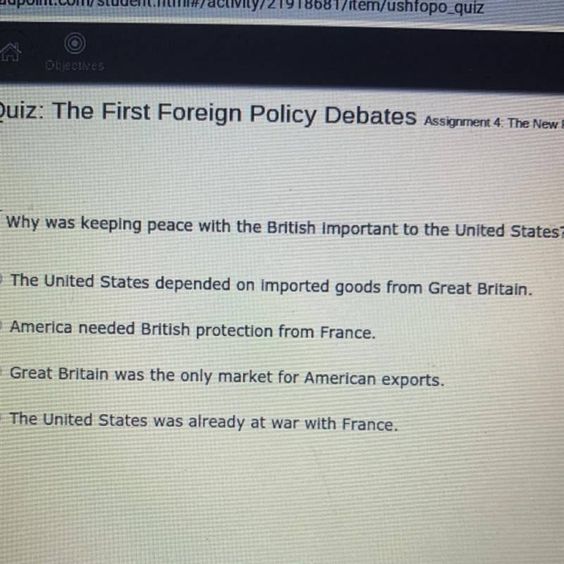 Why was keeping peace with the british important to the united states-example-1