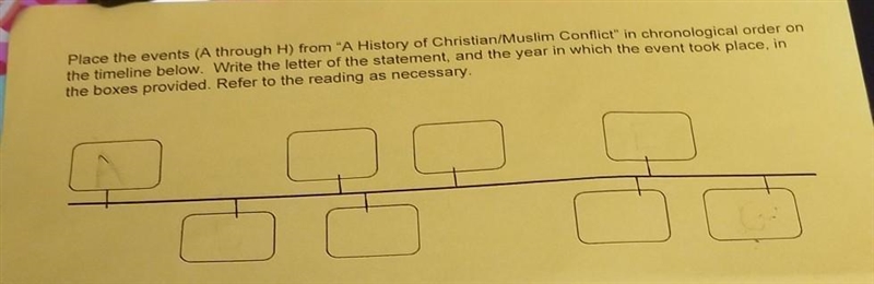 A. Arab Muslims conquer Spain B. Islam is founded by the prophet Muhammad C. Charlemagne-example-1