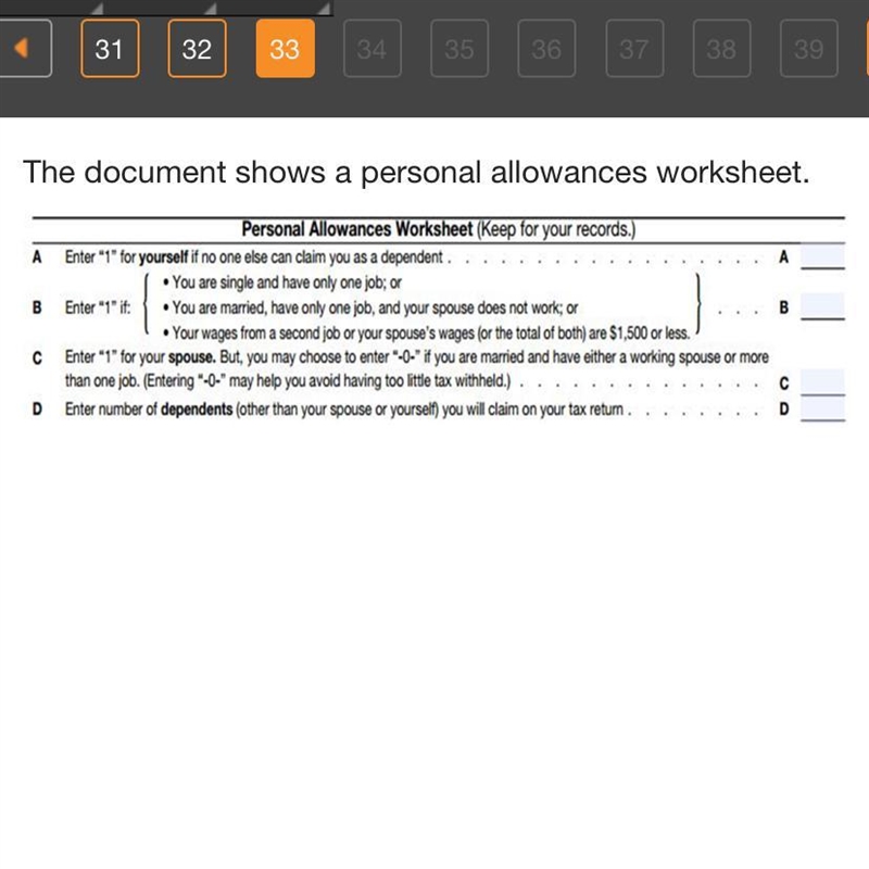 This document is part of a W-2 form W-4 form 1040 form tax return-example-1