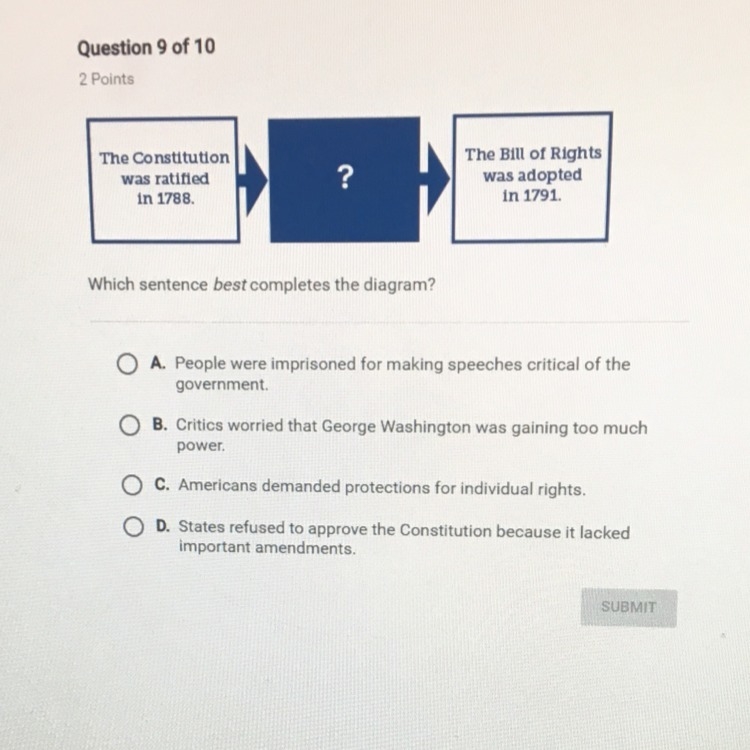 Which sentence best completes the diagram?-example-1