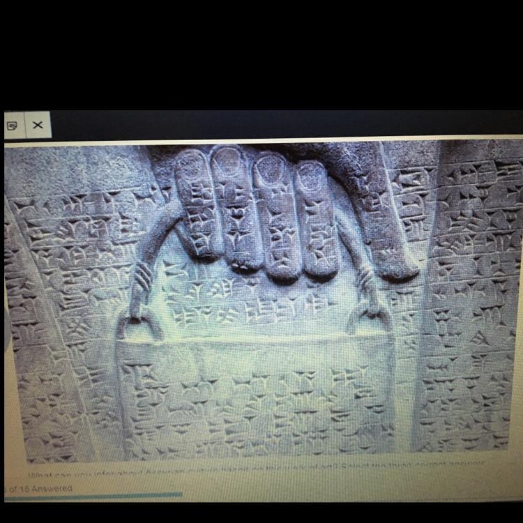 What can you infer about Assyrian culture based on this work of art? Select the three-example-1