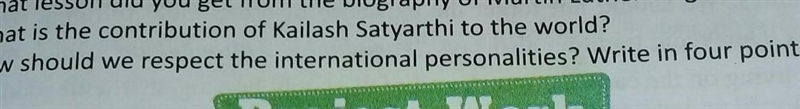 How should we respect the international personalities?write in short point​-example-1