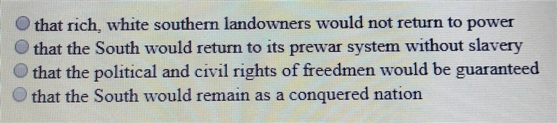 What did president Johnson believe reconstruction should accomplish ​-example-1