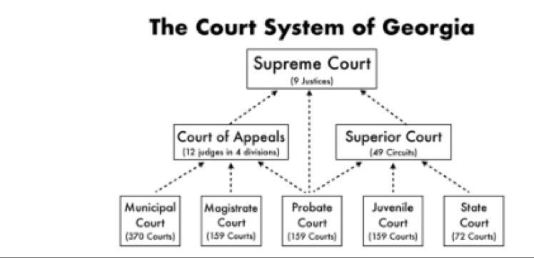 Which statement is validated by this graph? A) State Courts are appellate courts. B-example-1