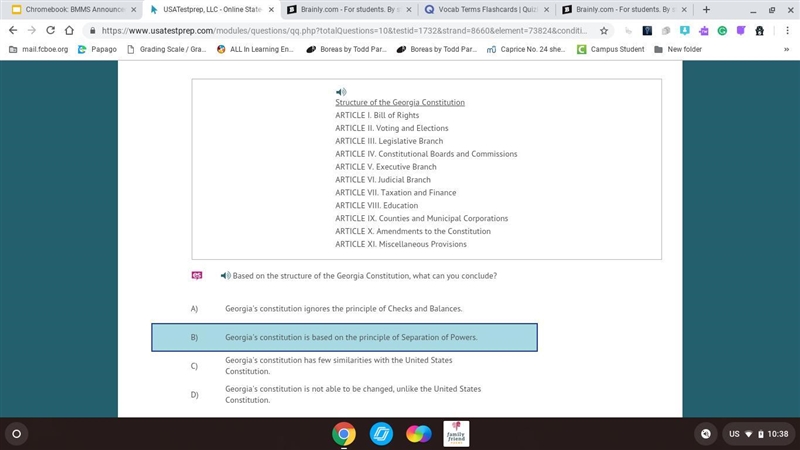 Based on the structure of the Georgia Constitution, what can you conclude?-example-1