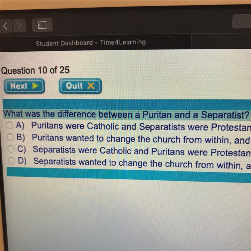 What was the difference between a Puritan and a separatist-example-1