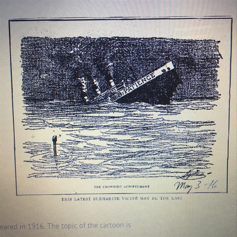 This cartoon appeared in 1916. The topic of the cartoon is-example-1