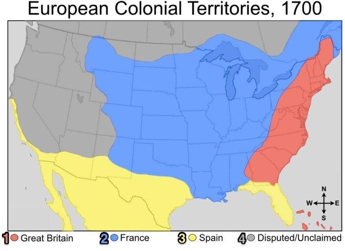 What is the BEST explanation as to the dividing line between French and British claims-example-1