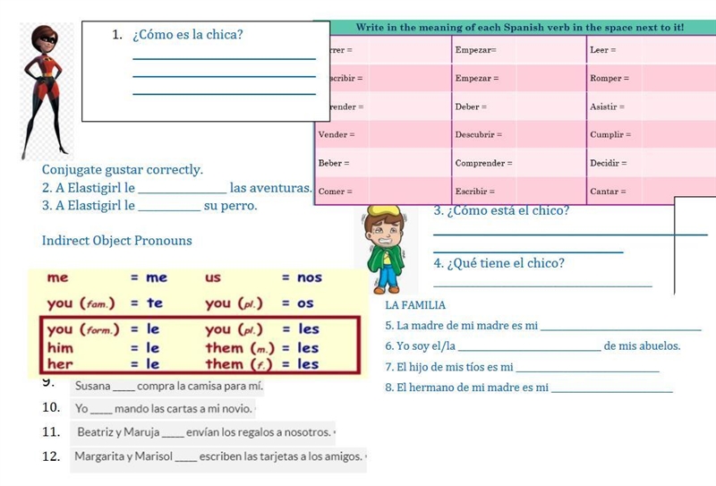 PLEASE HELP ASAP!!! CORRECT ANSWER ONLY PLEASE!!! Spanish questions 1 - 12-example-1