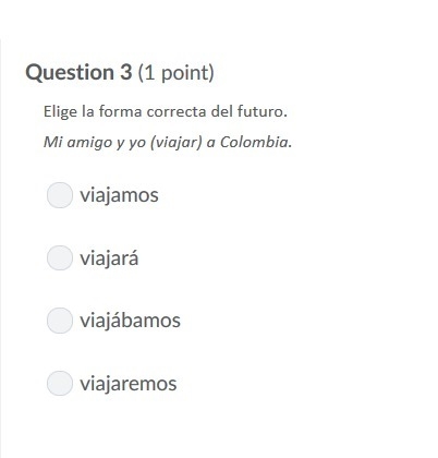 PLEASE HELP ASAP!!! CORRECT ANSWERS ONLY PLEASE!!! Elige la forma correcta del futuro-example-1