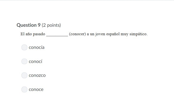 PLEASE HELP ASAP!!! CORRECT ANSWERS ONLY PLEASE!!! El año pasado __________ (conocer-example-1