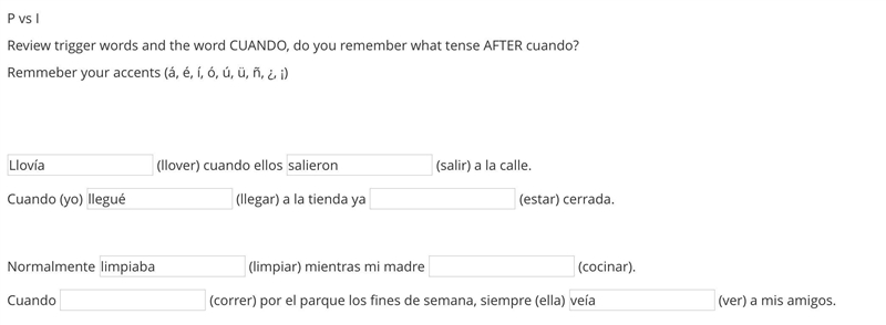 Spanish 3: What goes in the blanks? Please help!-example-1