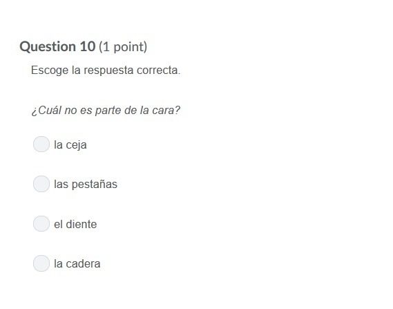 PLEASE HELP ASAP!!! CORRECT ANSWERS ONLY PLEASE!!! Escoge la respuesta correcta. ¿Cu-example-1