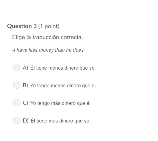 PLEASE HELP ASAP!!! CORRECT ANSWERS ONLY PLEASE!!! Elige la traducción correcta. -I-example-1