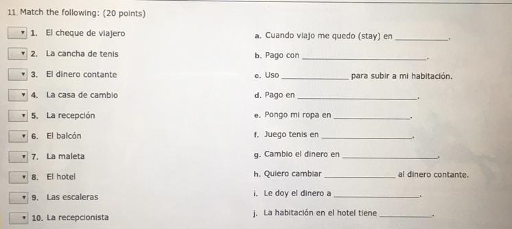 Match the following :-example-1