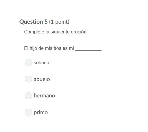 PLEASE HELP ASAP!!! CORRECT ANSWERS ONLY PLEASE!!! Complete la siguiente oración. El-example-1