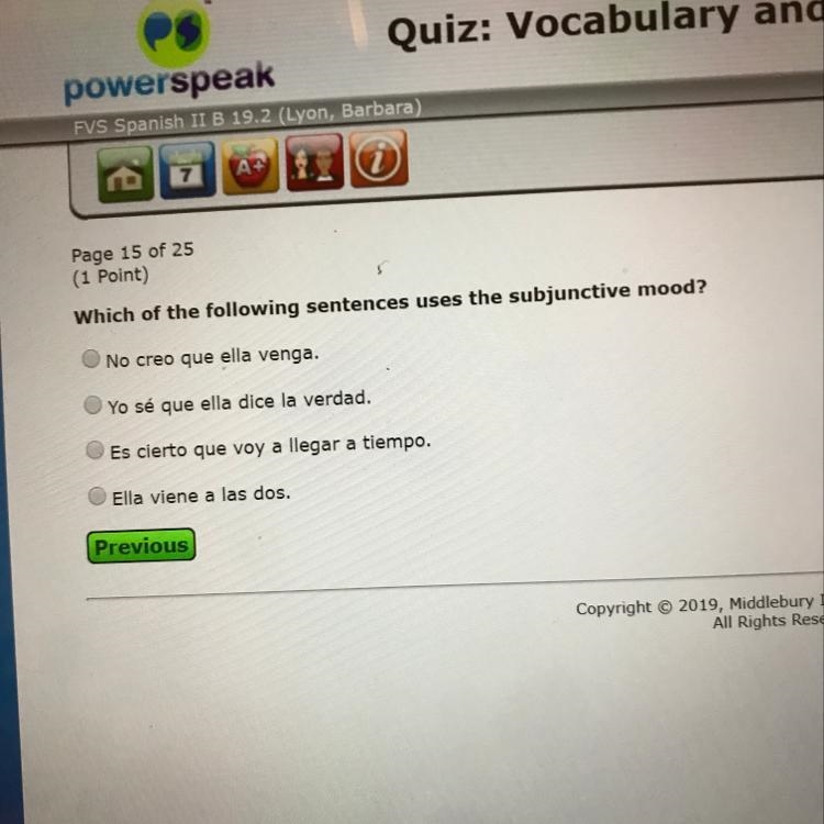 Which of the following sentences uses the subjunctive mood-example-1