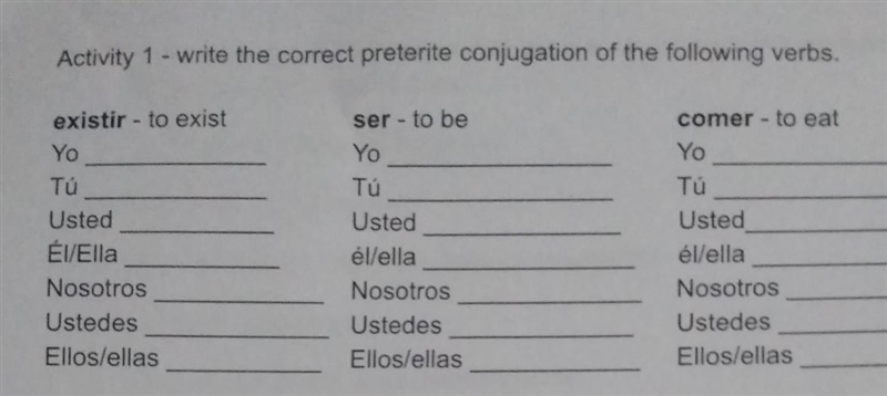 Can somebody please help me with the conjugations you don't even need to answer any-example-1