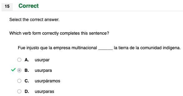 Which verb form correctly completes this sentence? Fue injusto que la empresa multinacional-example-1