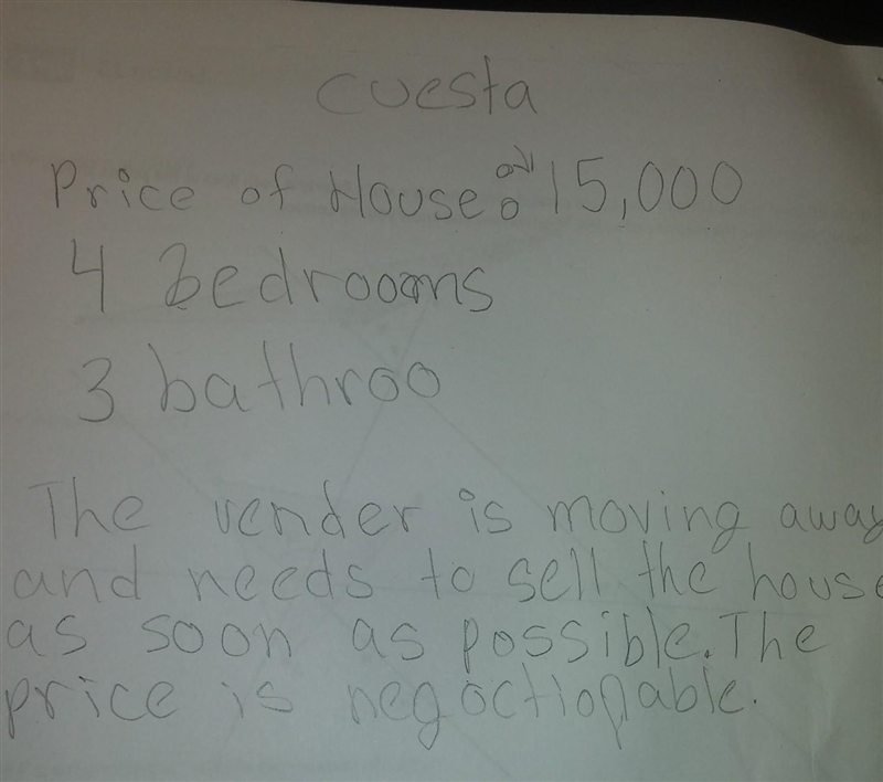 PLS HELP Read the text and write a short description in Spanish for a real estate-example-1