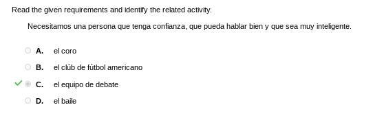 Necesitamos una persona que tenga confianza, que pueda hablar bien y que sea muy inteligente-example-1