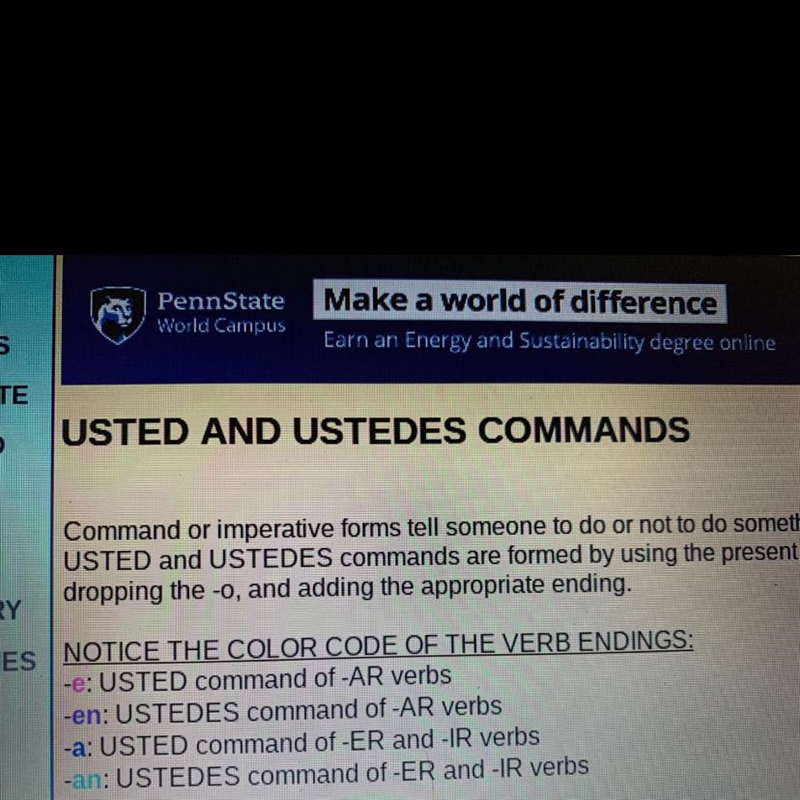 Does anyone know how to form ustedes commands?-example-1